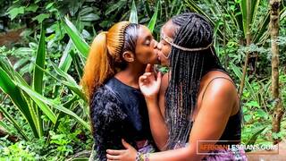 African festival outdoor lesbian makeout after the molly hits