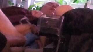 cripple in wheelchair gets fingers in his butt and blows his load