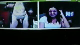 Horny College girl happy with my hot show for her (+ sound )