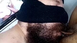 this dog licked my pussy very hard watching a naughty porn, nervous tongue made me ejaculate