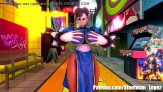 Stuntman Lopez - Chun-Li Breast Expansion
