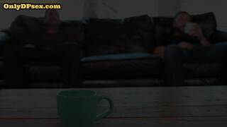 Ass fucked chick double fucked in 3some by two cocks