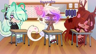 Messing around during school (Panneko + Onikuma) || Gacha Club