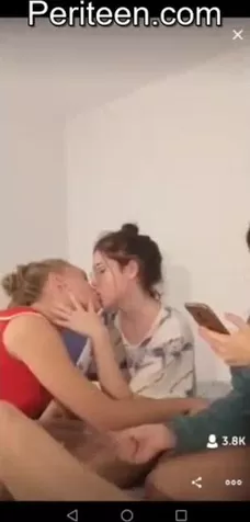 Hot periscope lesbian girls kissing and striping - Shooshtime