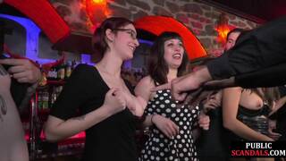 Slutty Latina public fucked n facialized in front audience