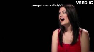 Eva Green look alike model takes it hard