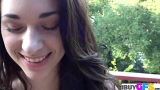 Hot Britney with perfect tits and Blowjob Outdoor