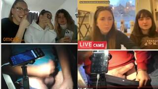 Four teenage French girls saw my big erect penis and loved it