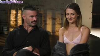 BDSM cute babe pussydrilled and toyed by her partner