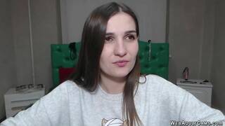 Small tits webcam girl masturbates with sex toy