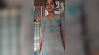 Teen village girl showing her boobs and pussy