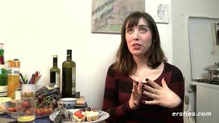 Ersties - Hairy Girl Uses a Vibrator On Her Pussy