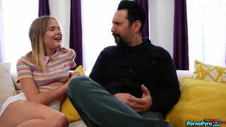 Stepdad Tommy Gets Blow Job From Petite Blonde Daughter Coco Lovelock