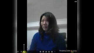 Chinese girl show tits on webcam