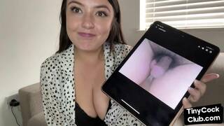 Nasty MILF talks about small dicks while teasing them