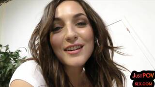 Slutty bitch loves fucking in POV while riding nice cock