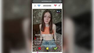 Petite Brunette Slut Gets Cumshot