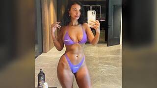 Maya Jama Hot Purple Bikini Cum Tribute