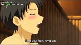 Busty beautiful babe satisfies shy guy