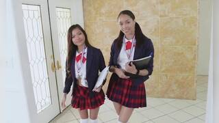 cute schoolgirls get dicked down by bwc stud