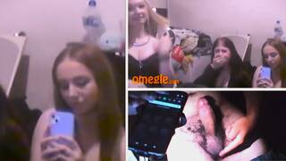 Three English girls saw my erect penis and filmed it