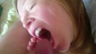 Chubby Girl, fucked fr behind, cum in mouth