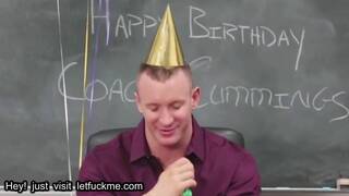 blowjob highschool teen with braces fucked by coach on his birthday