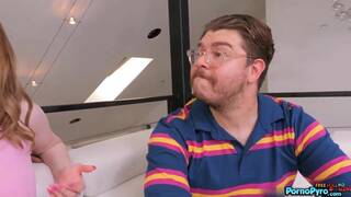 Geeky Gamer Dude Lends His Blonde GF Celestina Blooms To Jax Slayher