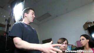 Spit roasted cock slut Lisa Sparkle