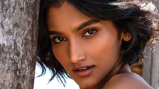 Indian beauty Angel Constance and curvy MILF Skye Fires get naked outdoor