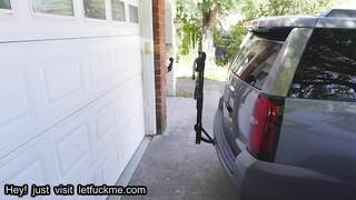 creampie  cute small teen gags on a huge dick