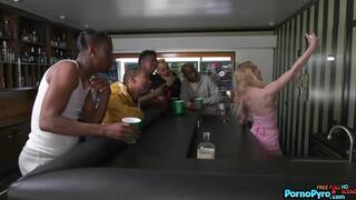 Skinny Puta Blonde Emma Starletto Gets Revenge On BF & Sucks Gang Of BBCs