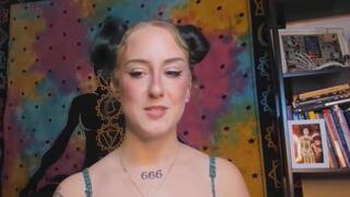 Naughty Zarah finds the G-spot with her thin fingers