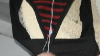 DRIPPING MY BALLS DRY ALL OVER MILFS USED THONG!!!♡♡♡