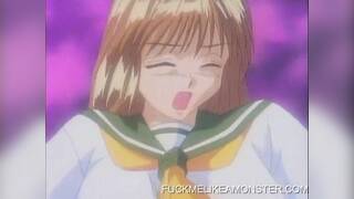 Cute anime teen screwed hard in doggystyle