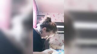 Painting nails and showing boobs