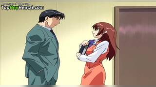 Hot busty woman in uniform has sex