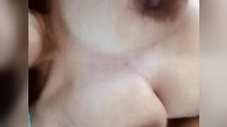 My Latina girlfriend playing with her pussy