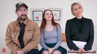 Pool guy fucks MILF and her stepdaughter