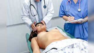 Doctor dives deep in Latina pussy during exam