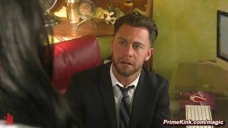 MILF boss tied and anal fucked on Xmas Eve