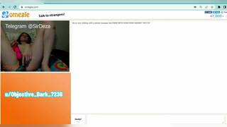 Omegle hoe plays with her pussy and some toys