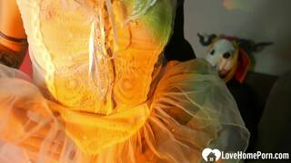 Redhead babe gets fucked by a cultist