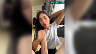 japanese teen handjob and cum to mouth