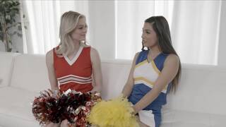 GIRL GIRL XXX - Horny Lesbian Teen Cheerleaders Special Practice Session