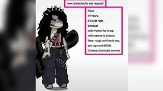 {Sex request for Username010101}+New characters