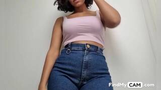 Ebony Teen Masturbates on Webcam After University