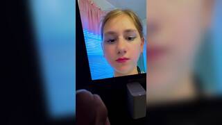 jerking off to her on the tv and having a small cumshot <3