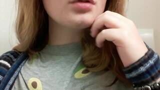 Big-Titted Blonde Babe Masturbates at Work