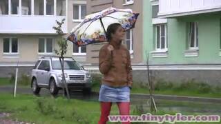 Cute solo teen tyler lifts her skirt